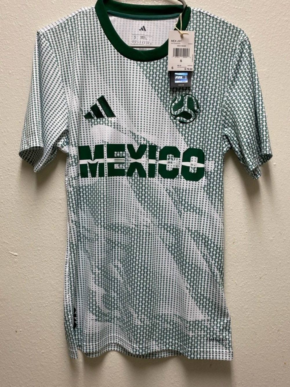 Adidas Mexico 2026 World Cup Soccer Jersey White Green Men’s Small NWT KB4864